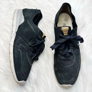 UGG Tye Treadlite Suede fashion Sneaker Black Size 8